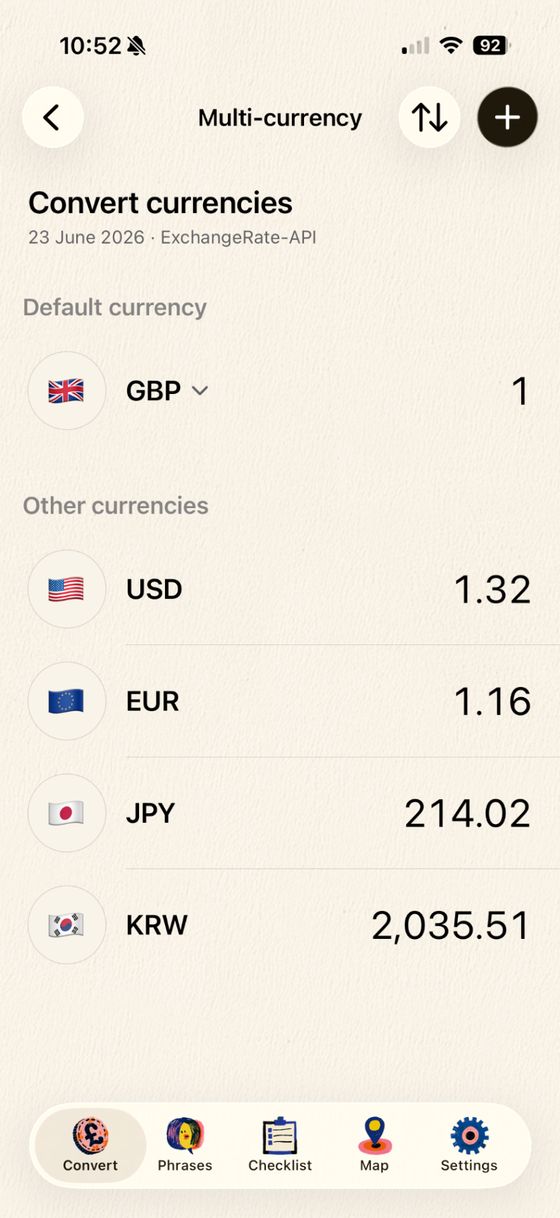 Convert currencies screenshot 2
